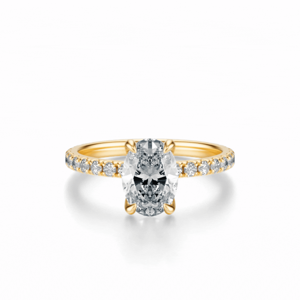 THE PAULINE Oval Pave Ring