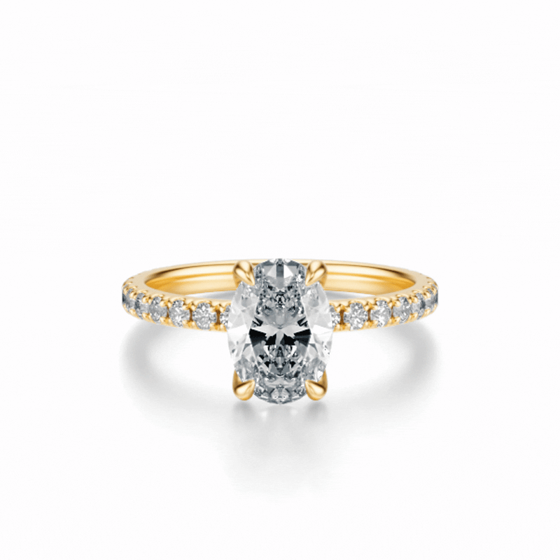 THE PAULINE Oval Pave Ring