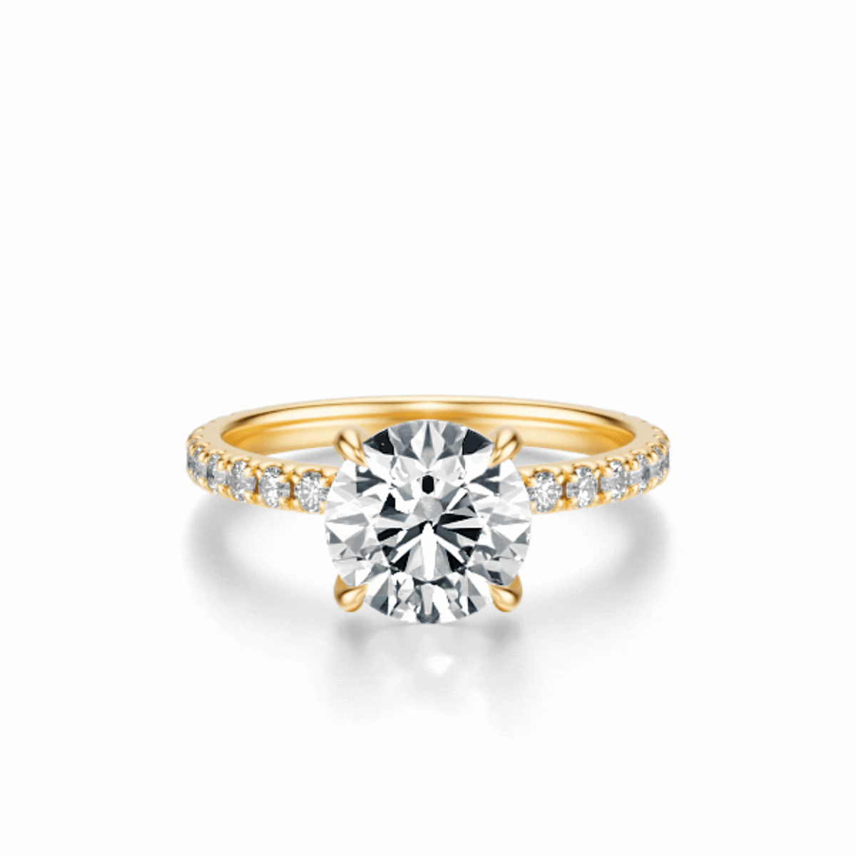 THE JAQUELINE Round Hidden Halo Pave Ring