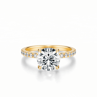 THE JAQUELINE Round Hidden Halo Pave Ring