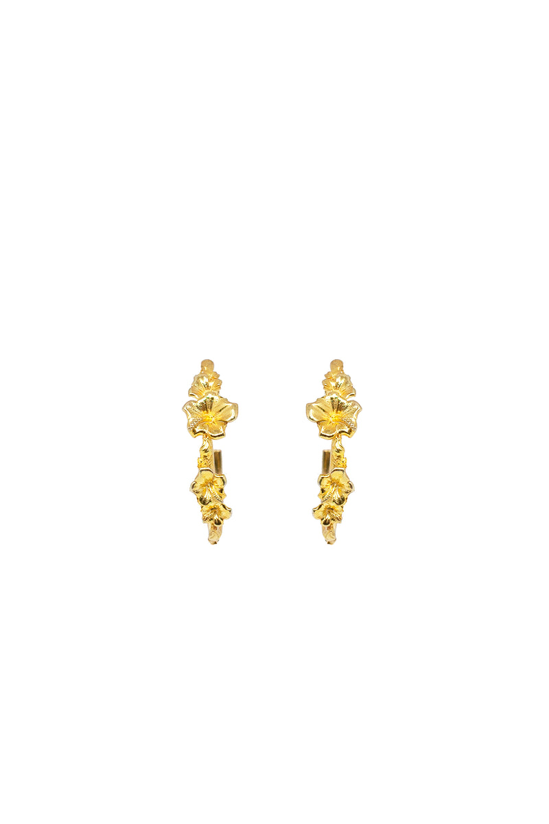 THE SORREL Hibiscus Hoop Earrings II