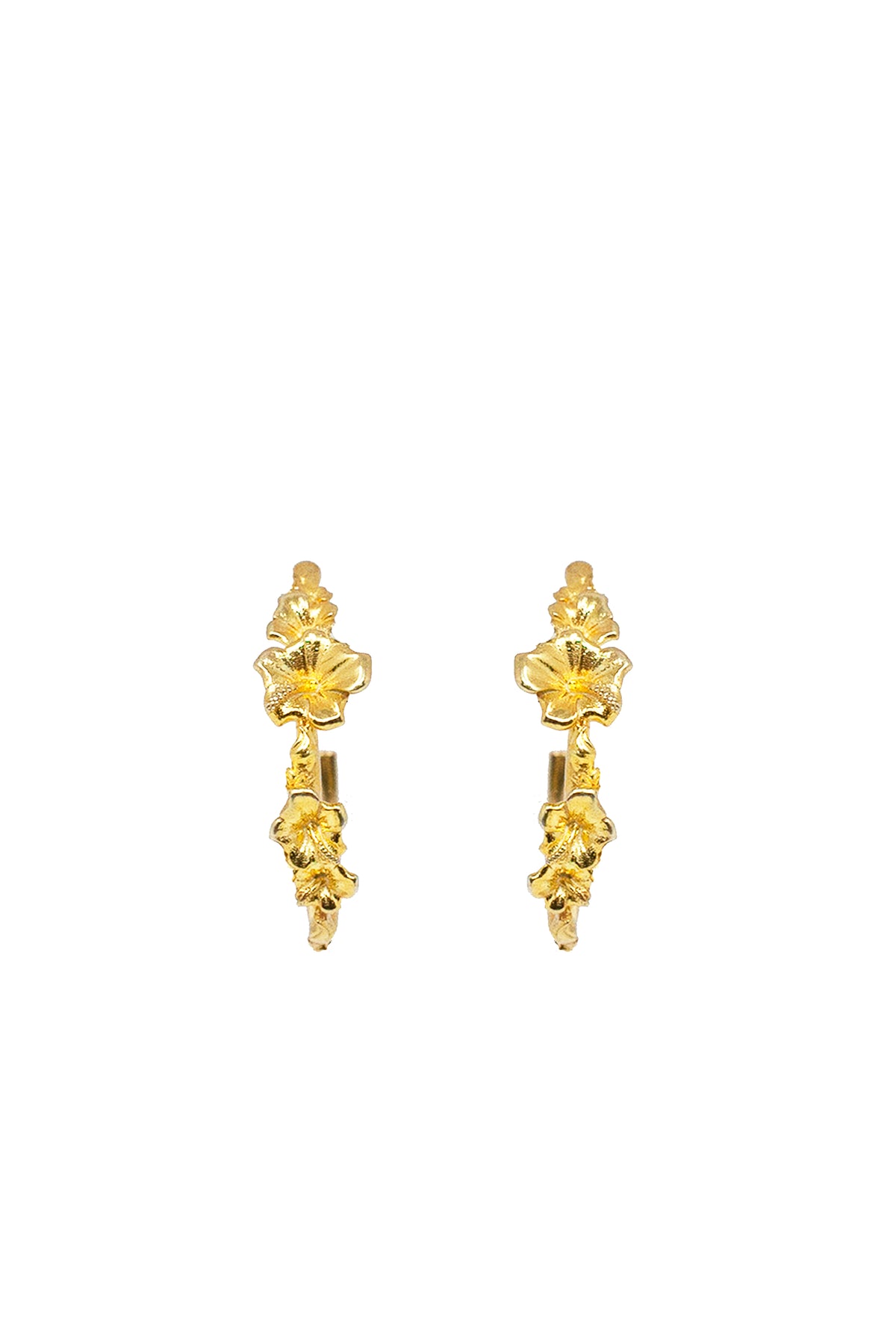THE SORREL Hibiscus Hoop Earrings III