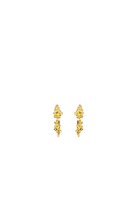 THE SORREL Hibiscus Diamond Hoop Earrings I