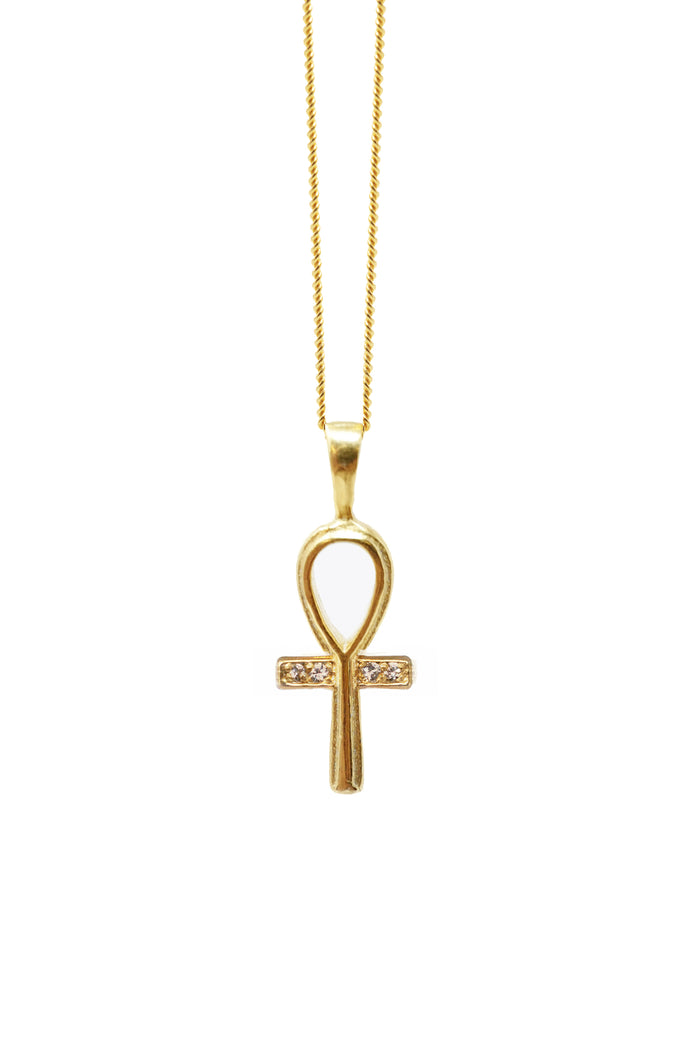 THE ANKH Sapphire Pave Necklace