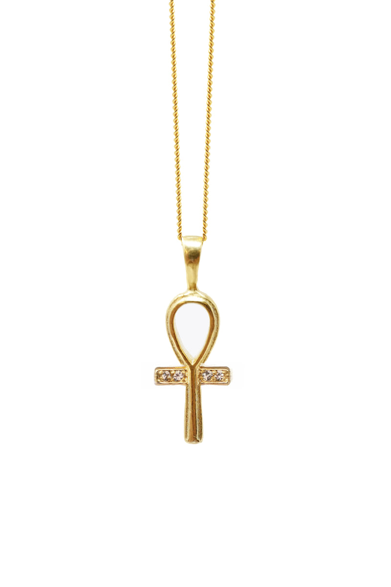 THE ANKH Sapphire Pave Necklace