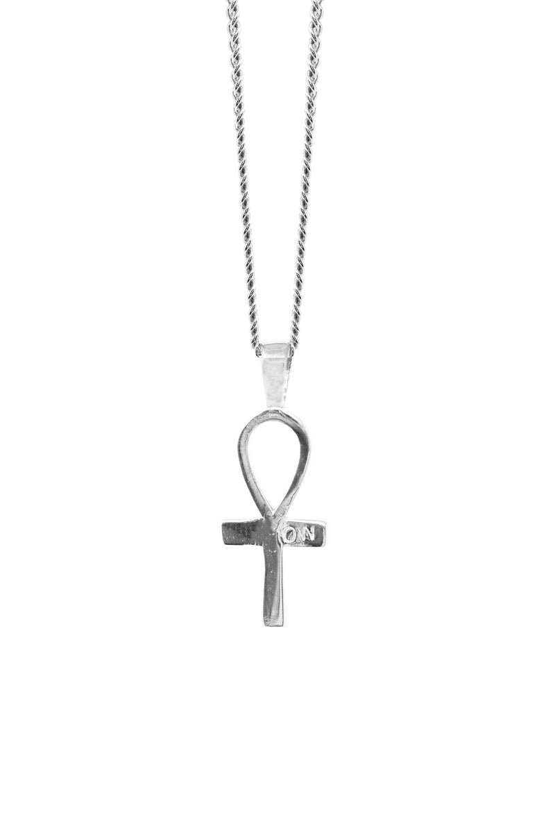 THE ANKH Ruby and Sapphire Pave Necklace