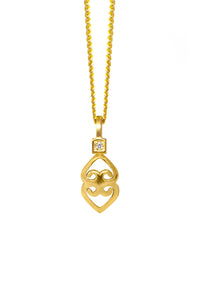 THE ASASE YE Duru Adinkra Diamond Solitaire Necklace
