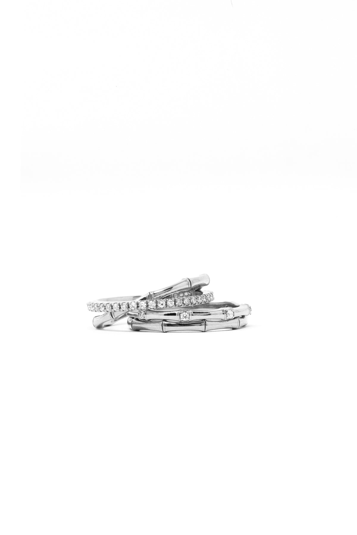 THE BAMBOO Diamond Ring Stack