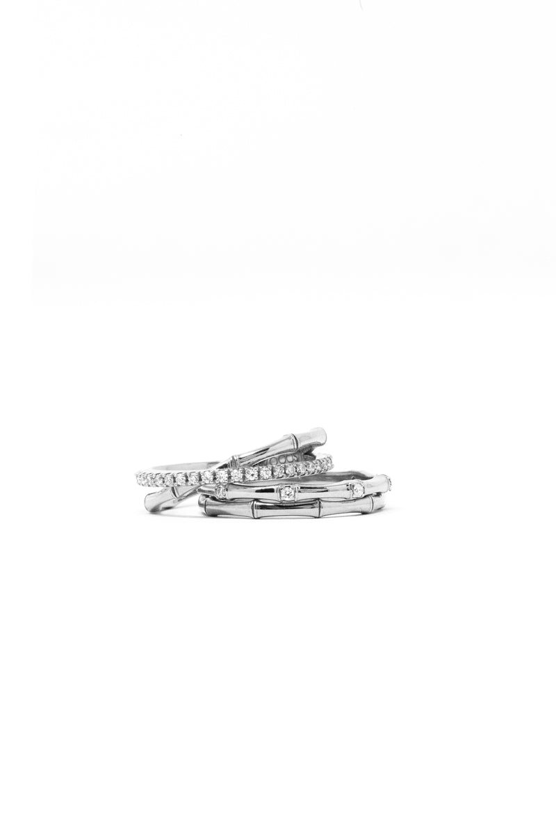 THE BAMBOO Diamond Ring Stack