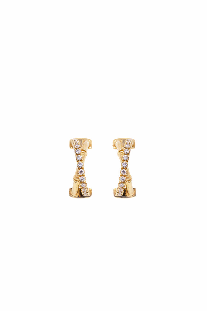 THE BAMBOO Diamond Wrap Earrings