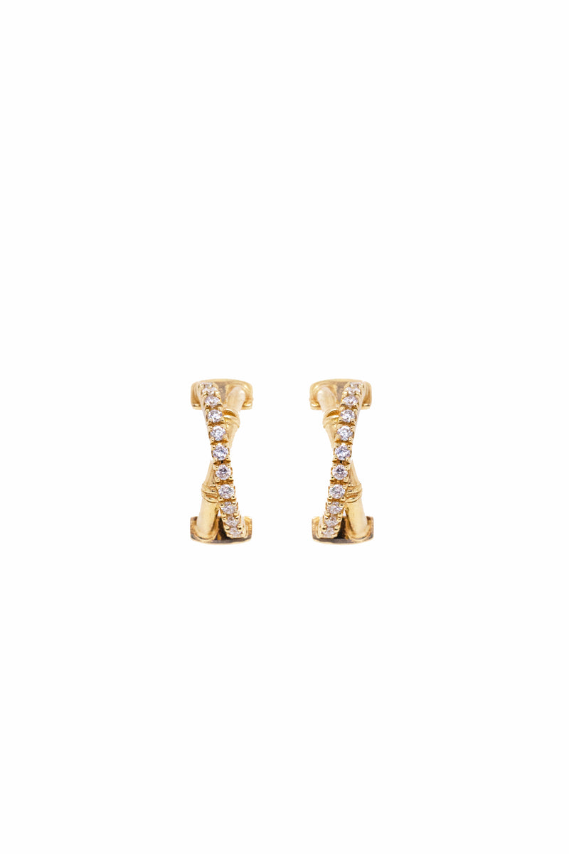 THE BAMBOO Diamond Wrap Earrings