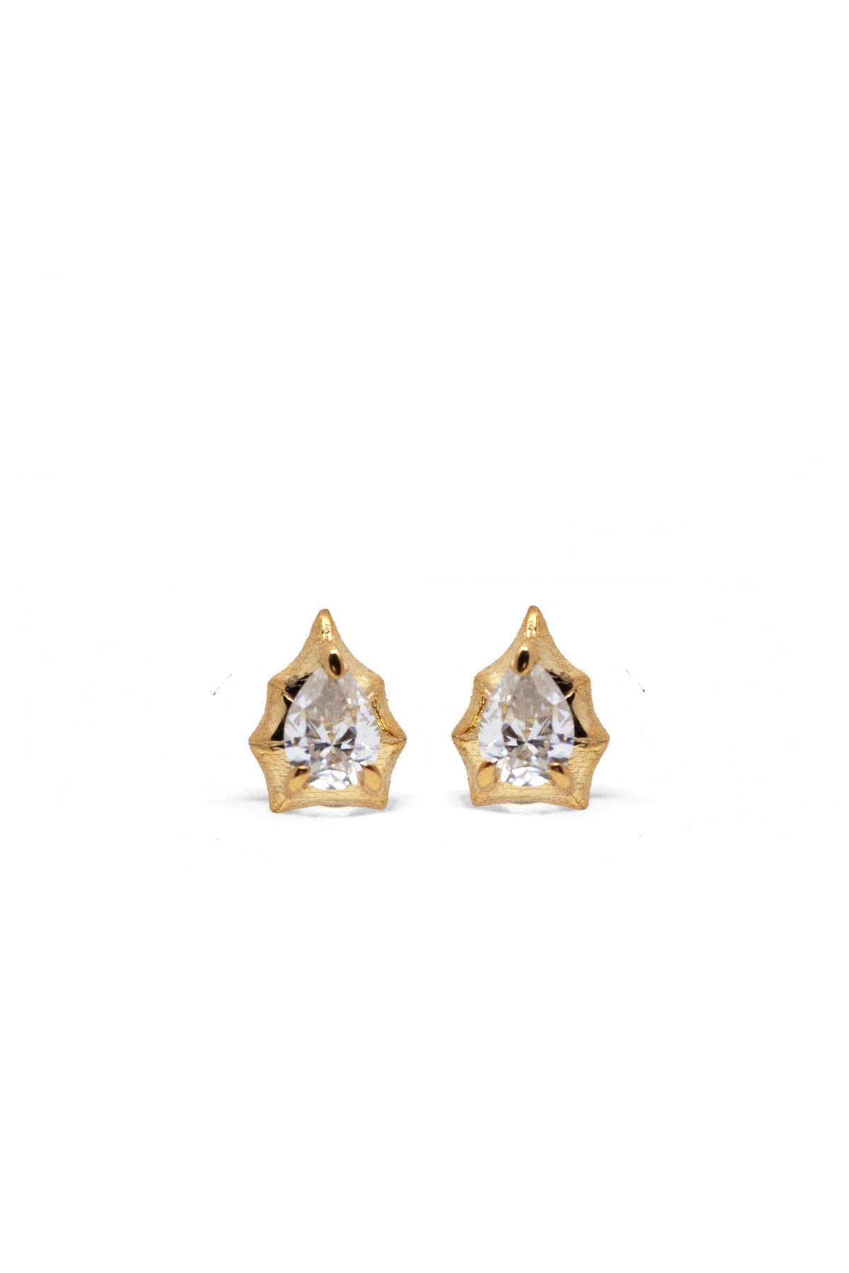 THE BAMBOO Pear Sapphire Stud Earrings