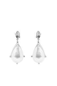 THE COWRIE Diamond and Pearl Drop Earrings