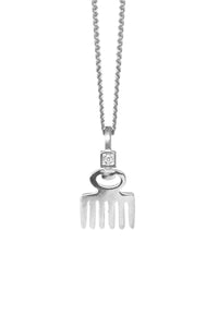 THE DUAFE Adinkra Diamond Solitaire Necklace