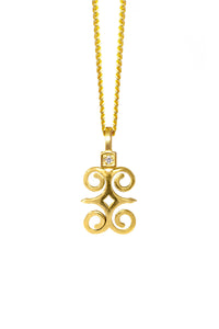 THE DWENNIMMEN Adinkra Diamond Solitaire Necklace