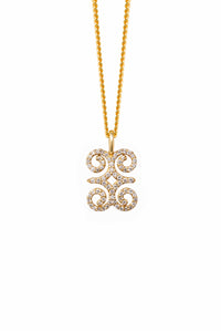 THE DWENNIMMEN Diamond Adinkra Necklace