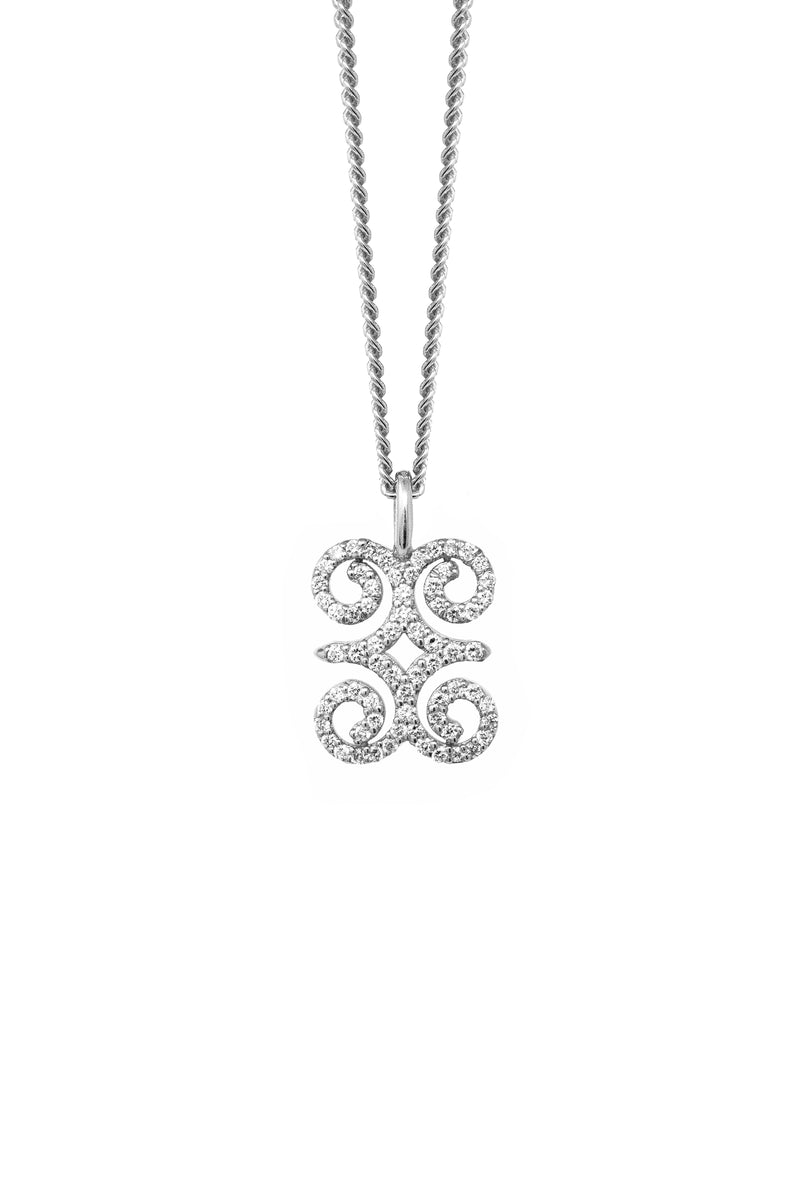 THE DWENNIMMEN Diamond Adinkra Necklace