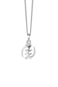 THE GYE Nyame Adinkra Diamond Solitaire Necklace