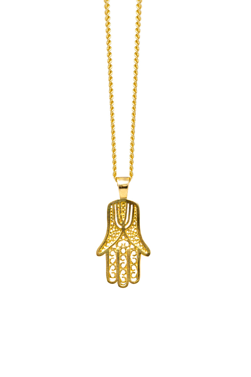 THE HAMSA Necklace I – omiwoods - Main Image