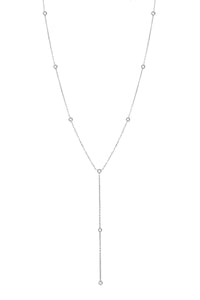 THE ROUND Diamond Gold Silk Lariat Necklace