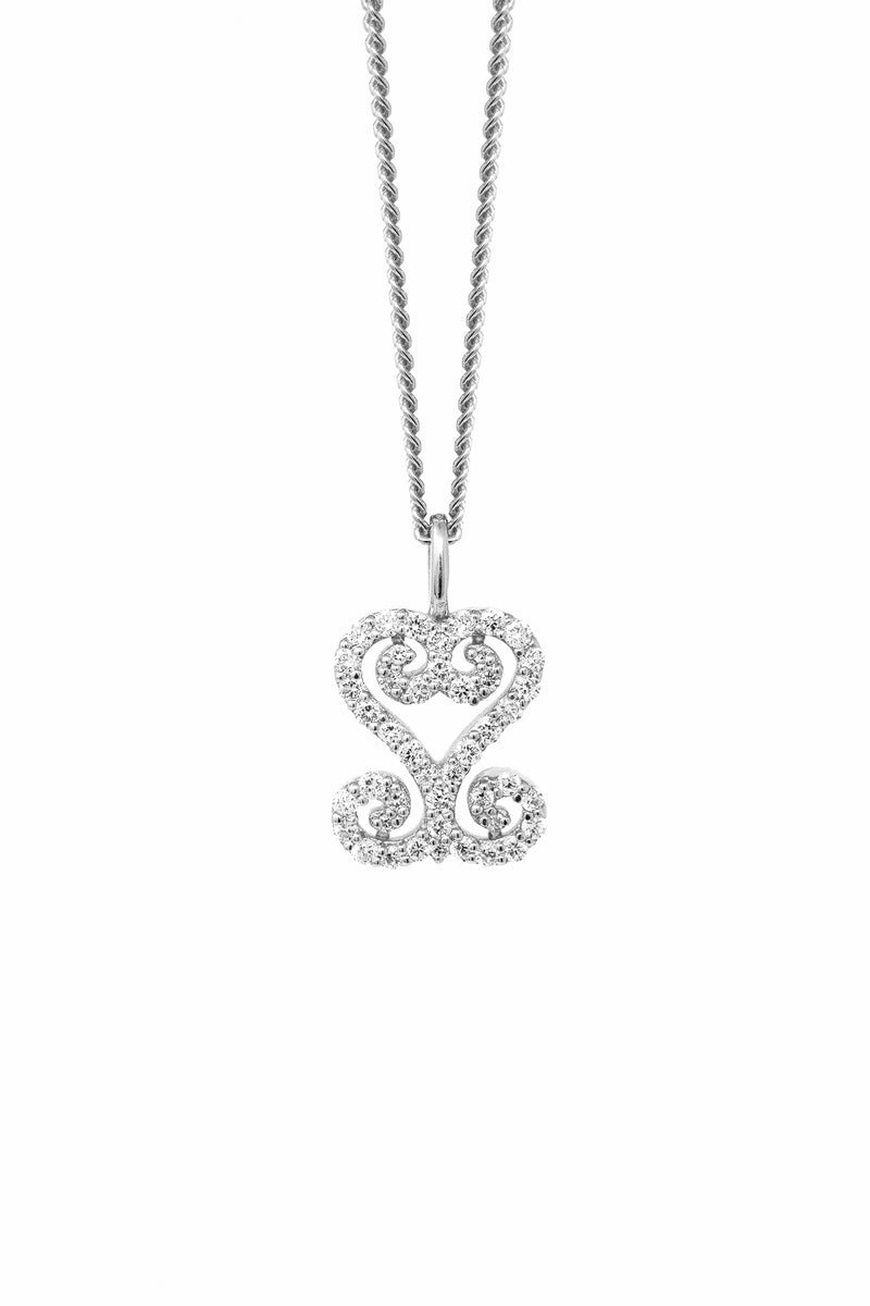 THE SANKOFA Diamond Adinkra Necklace I