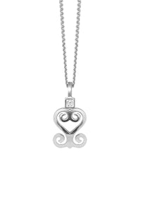 THE SANKOFA Adinkra Diamond Solitaire Necklace