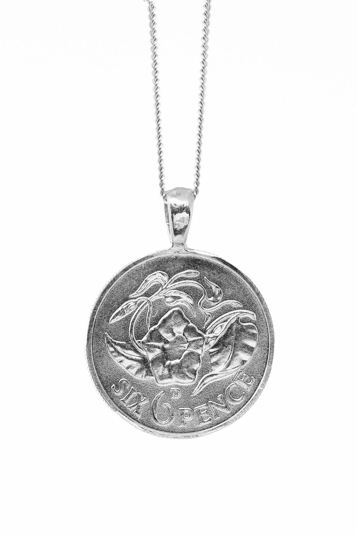 THE ZAMBIA Crest and Flower Coin Necklace