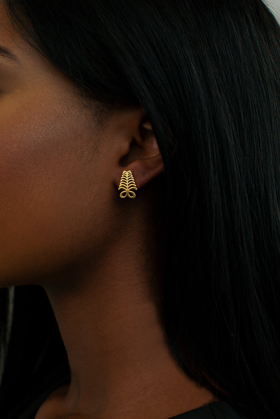 THE AYA Adinkra Stud Earrings