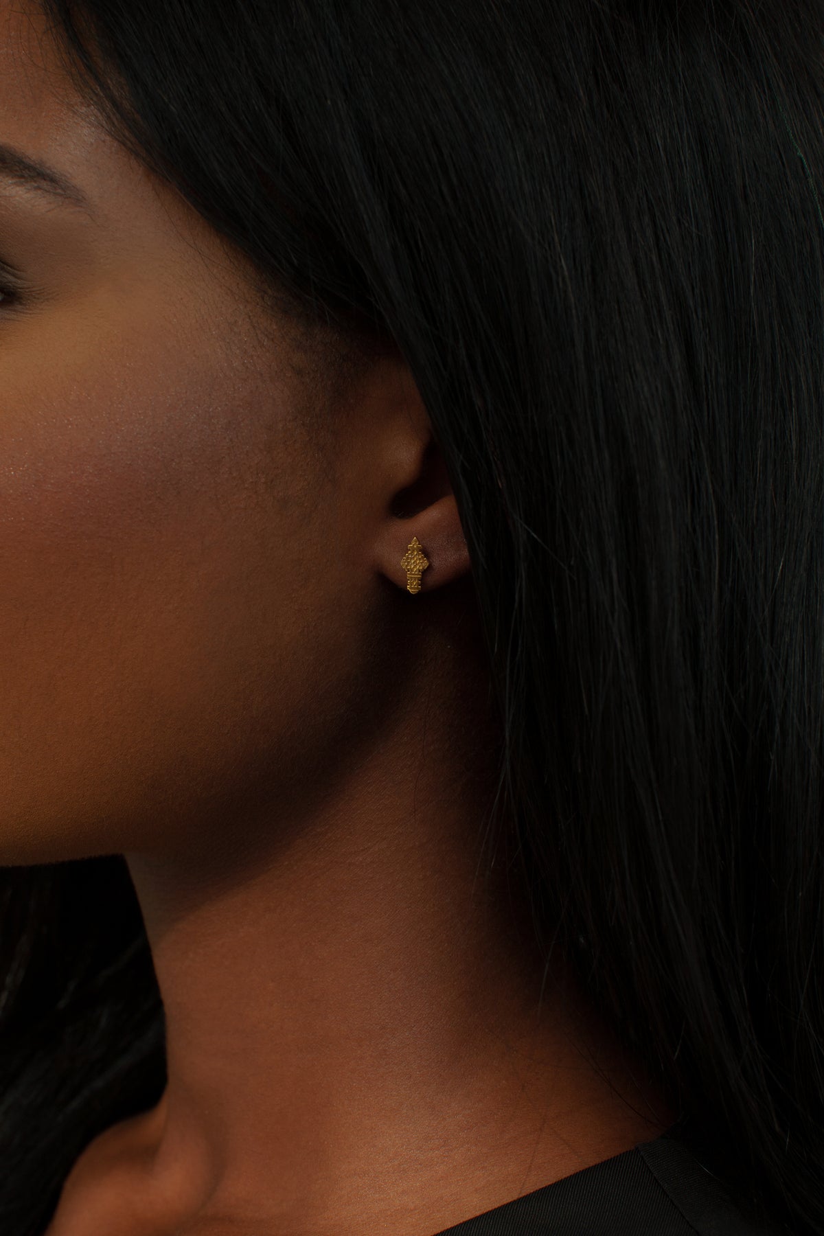 THE ETHIOPIAN Cross Stud Earrings I