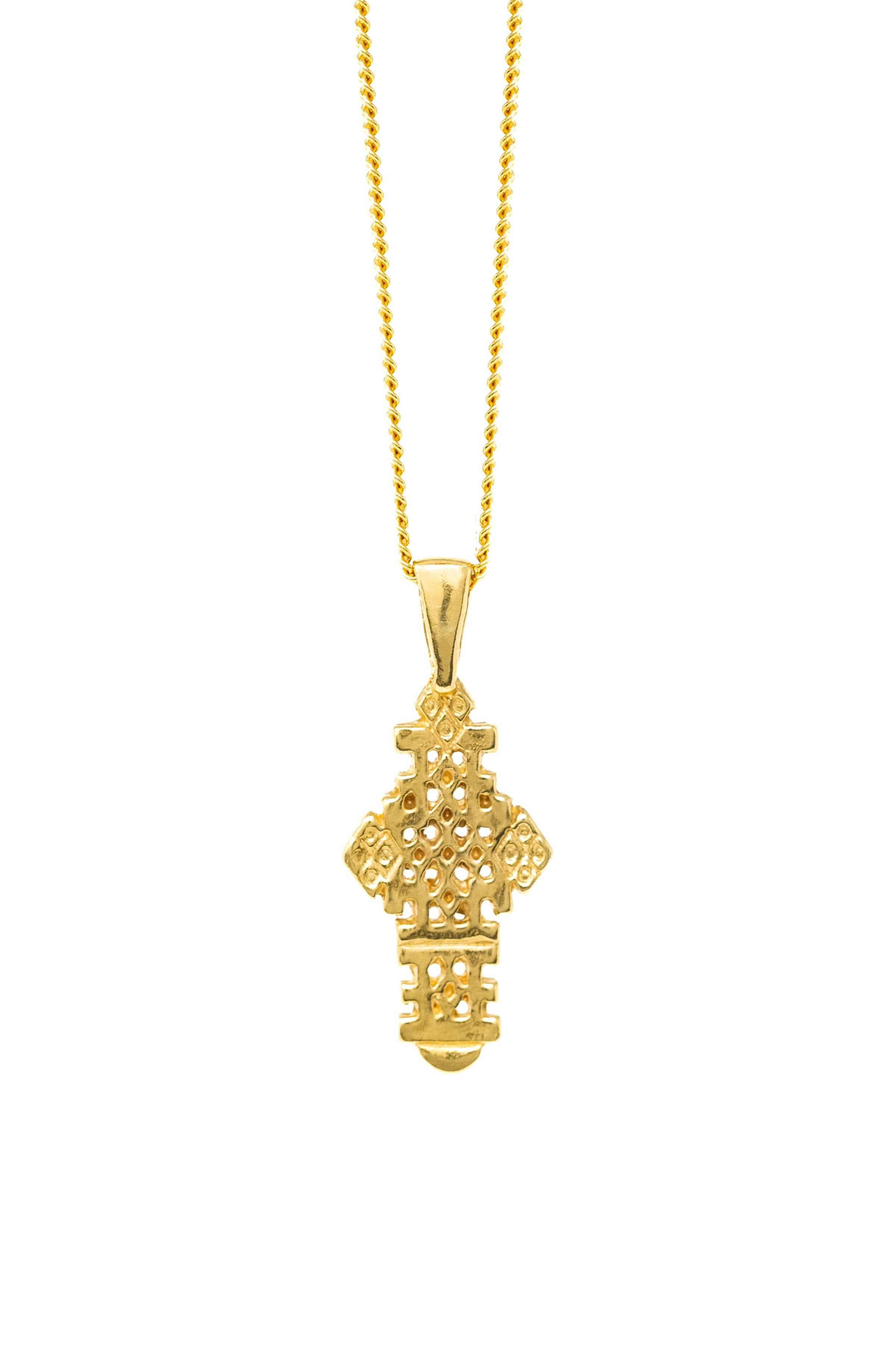 Vintage Coptic cross w/ stone necklace - Centered, Inc.