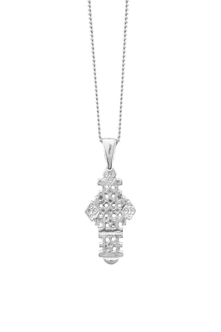 THE ETHIOPIAN Cross Pendant with Pearls