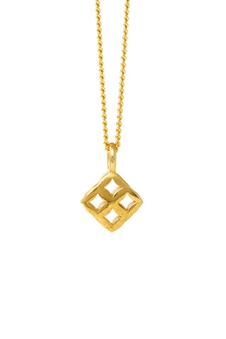 THE SANKOFA Diamond Adinkra Necklace I
