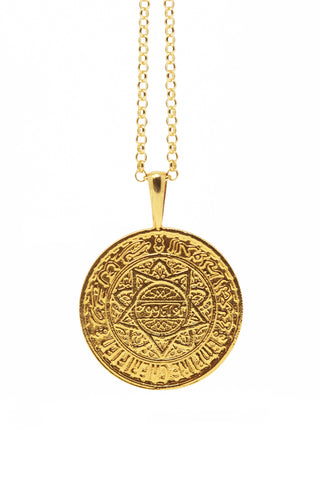 THE TOGGLE Three Way Necklace with Coin Pendant