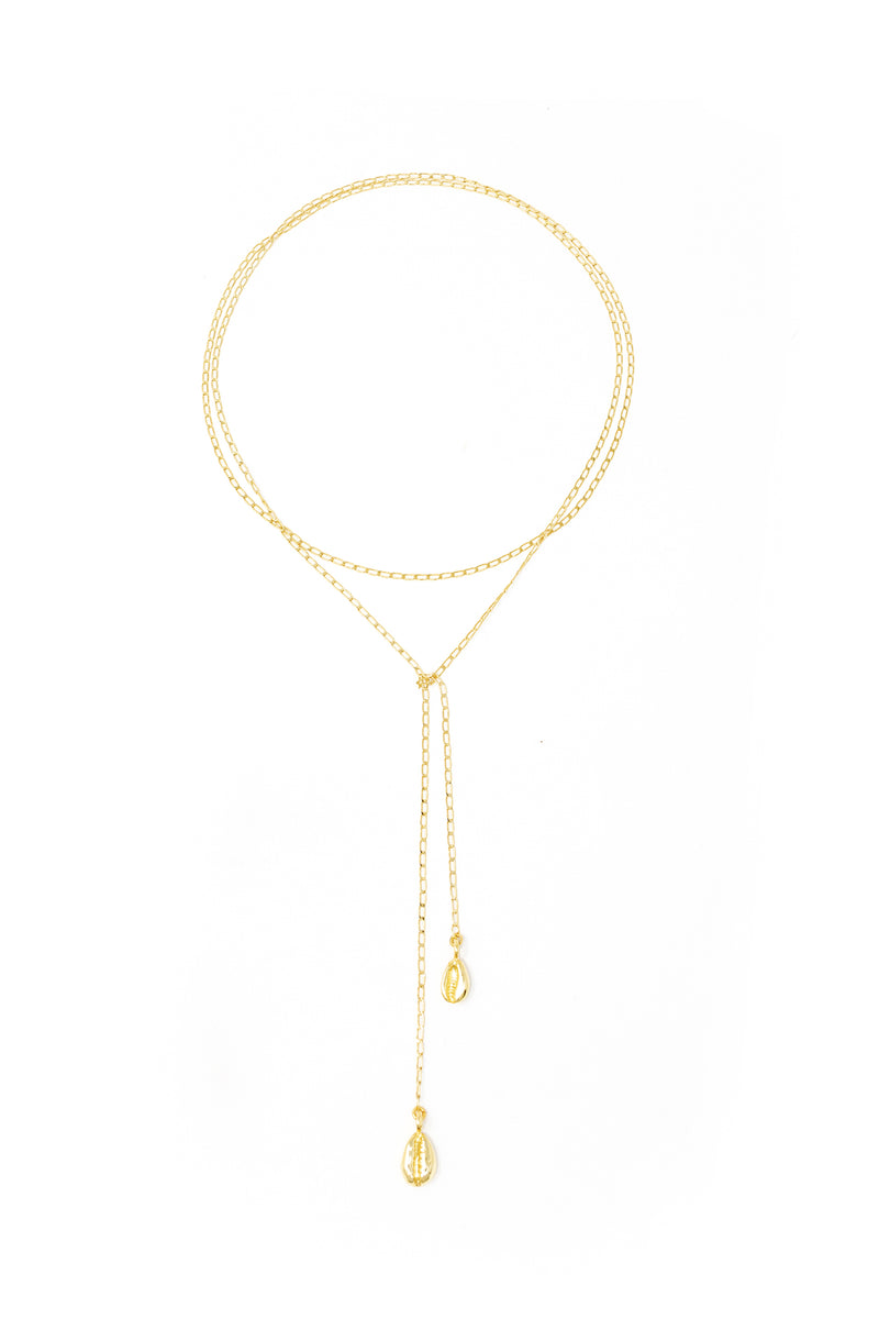 THE COWRIE and Cross Necklace Stack