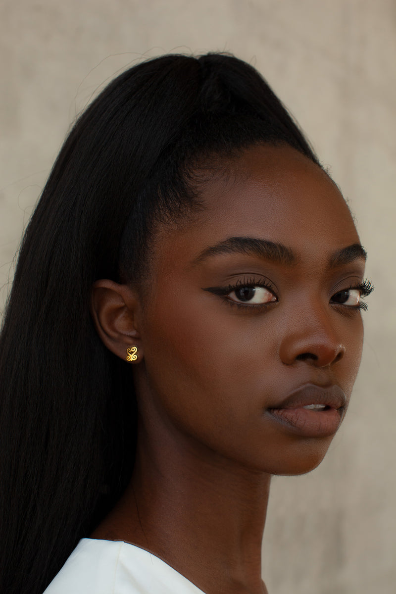 THE SANKOFA Adinkra Stud Earrings