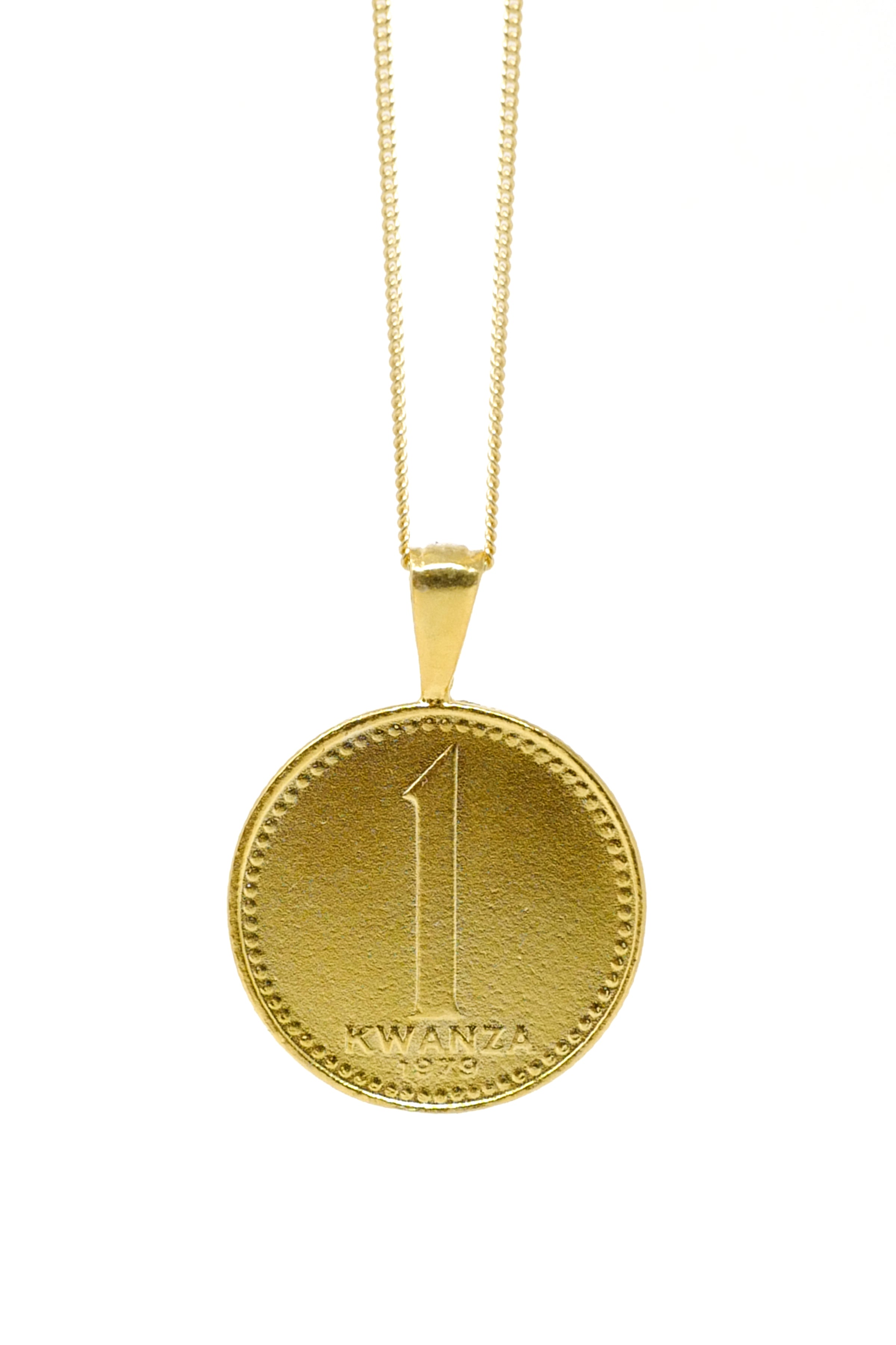 THE ANGOLA Kwanza Coin Necklace – omiwoods