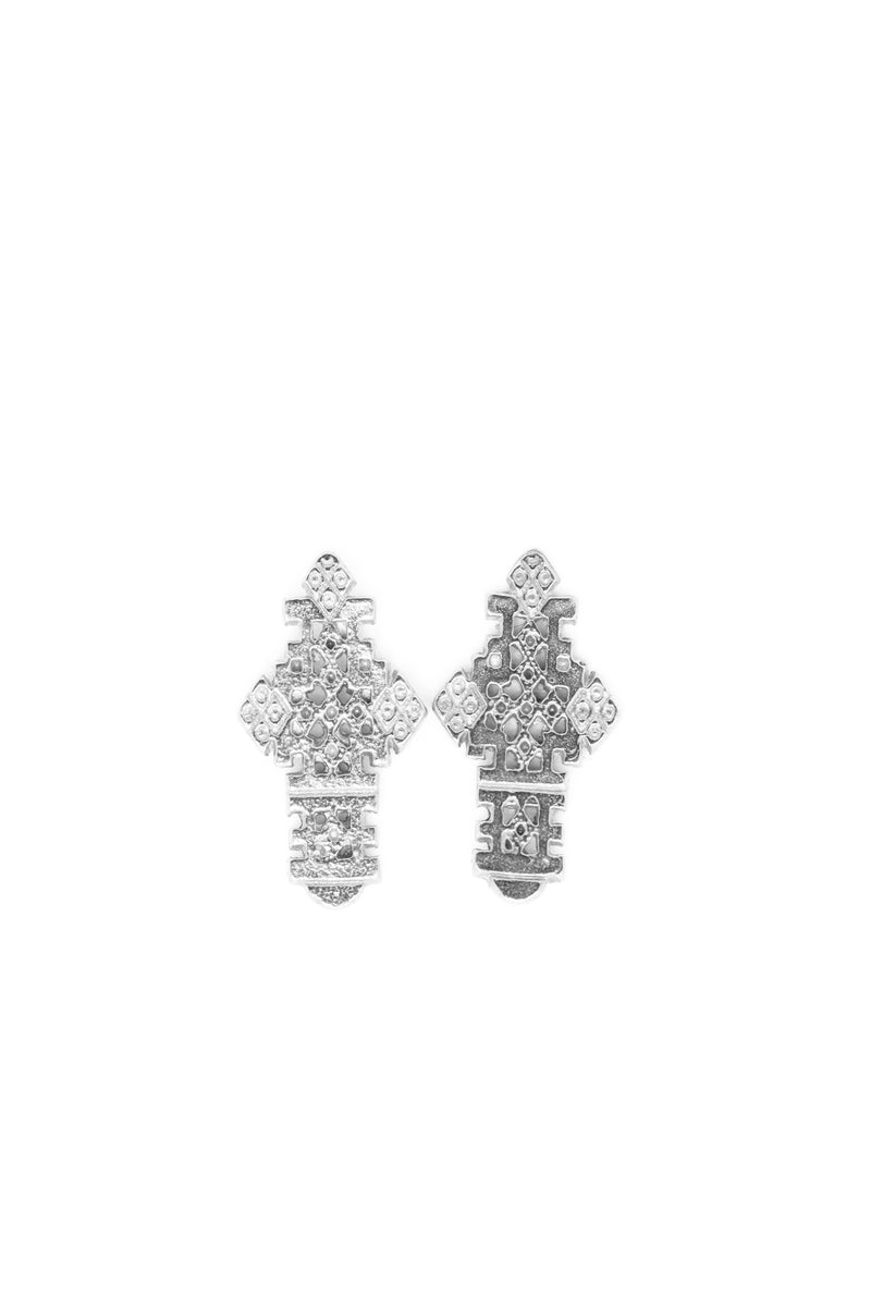 THE ETHIOPIAN Cross Stud Earrings II