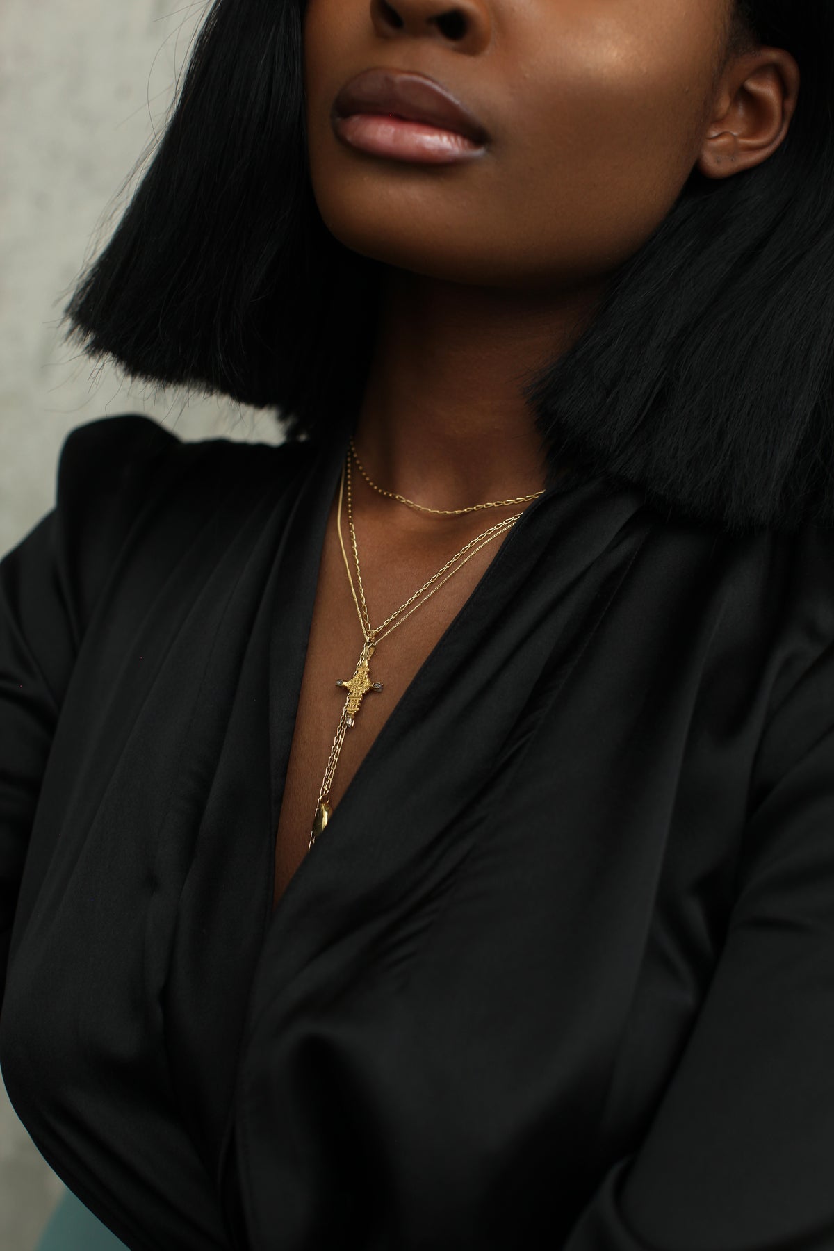 THE COWRIE and Cross Necklace Stack