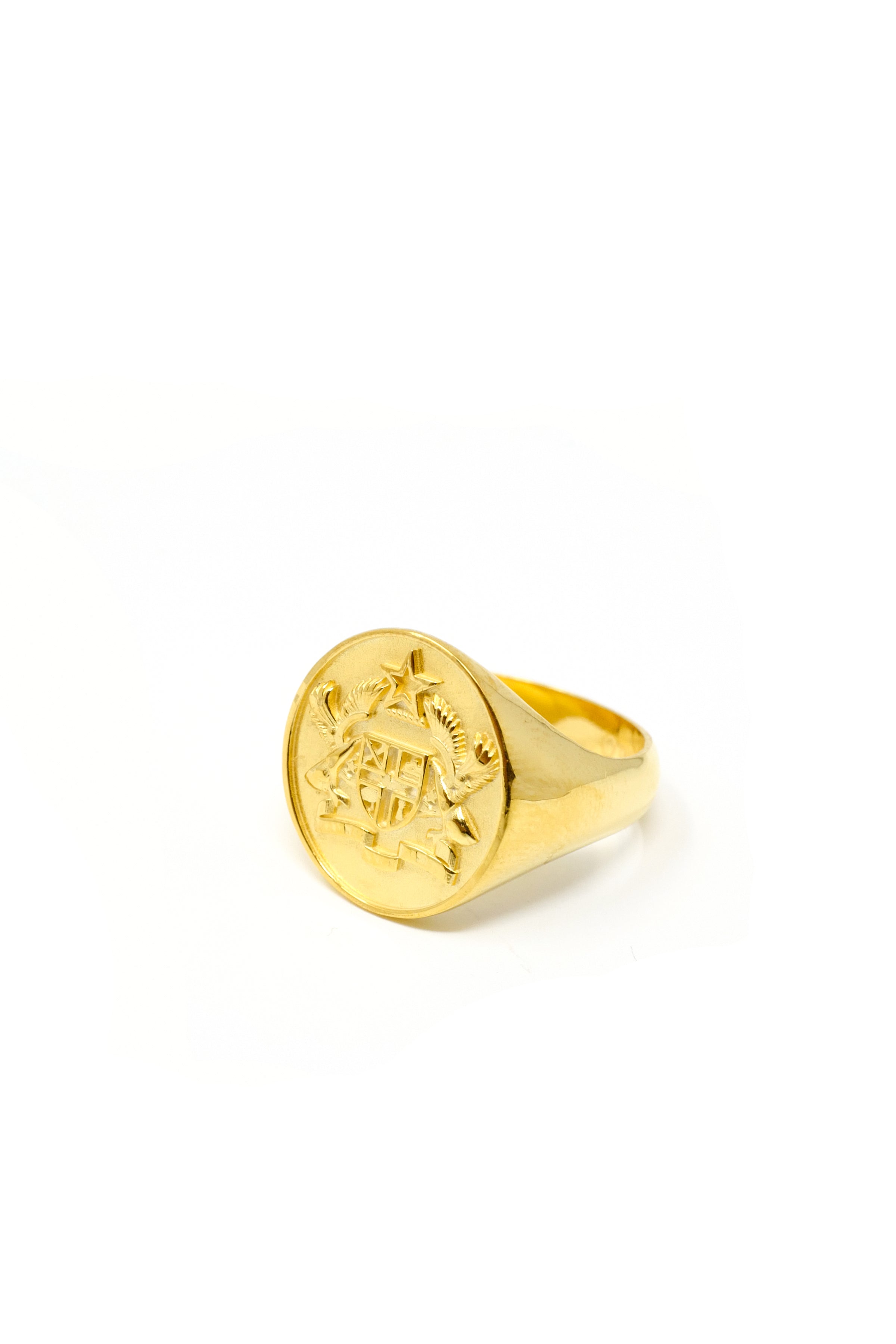 Jacquie Aiche - Thunderbird Crest Gold and Enamel Signet Ring - Gold