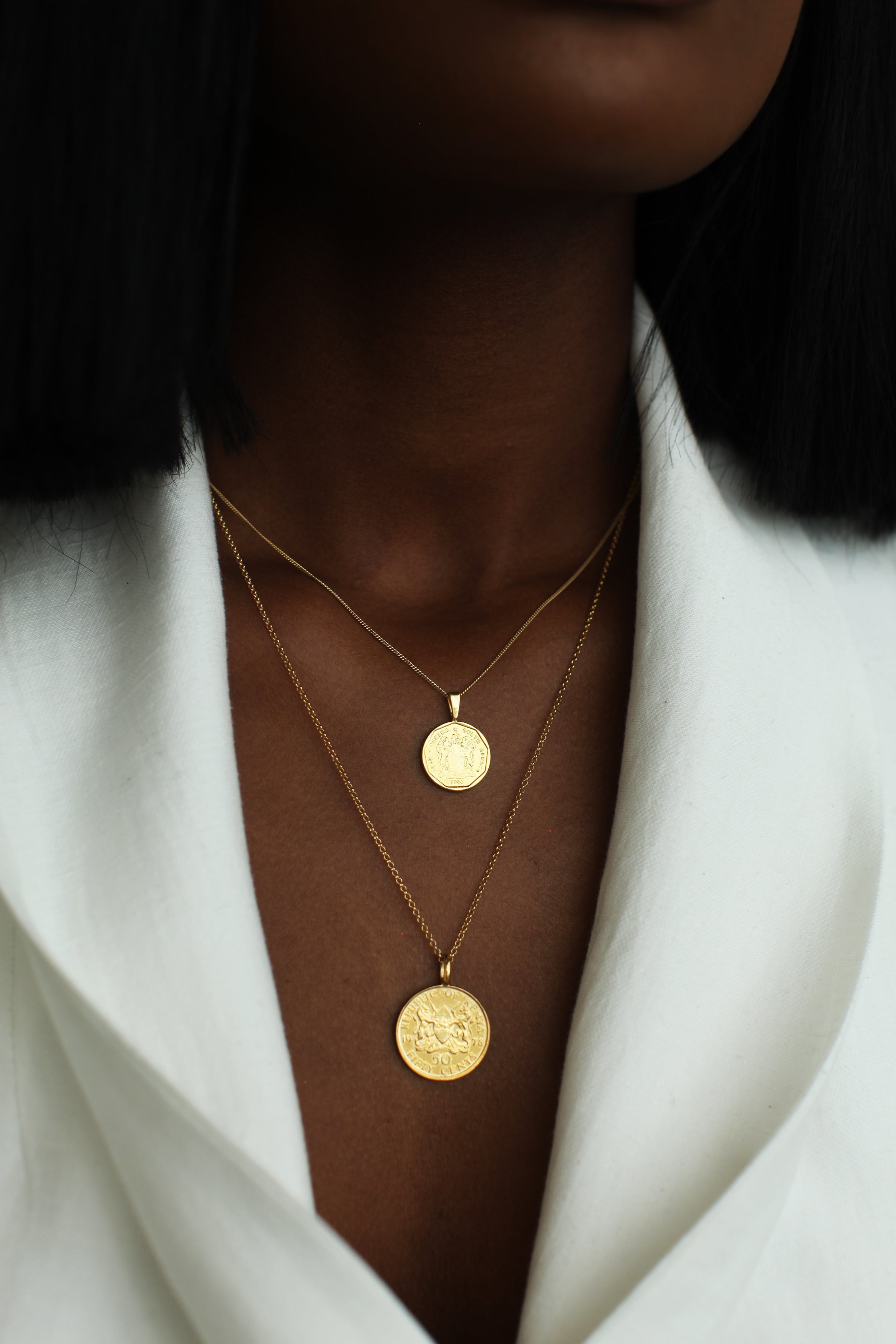 THE DOUBLE Up Coin Necklace Stack I
