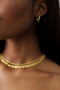 THE MINI BAMBOO Huggie Earrings