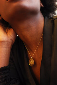 THE NIGERIA Crest and Palm Coin Necklace