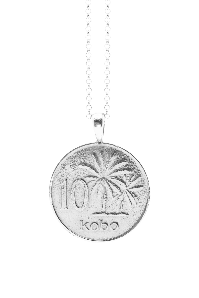 THE NIGERIA Crest and Palm Coin Necklace