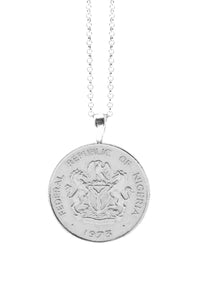 THE NIGERIA Crest and Palm Coin Necklace