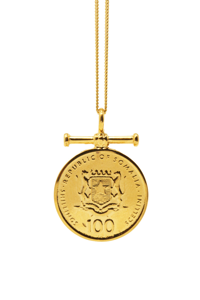 THE QUEEN of Sheba Bar Coin Necklace