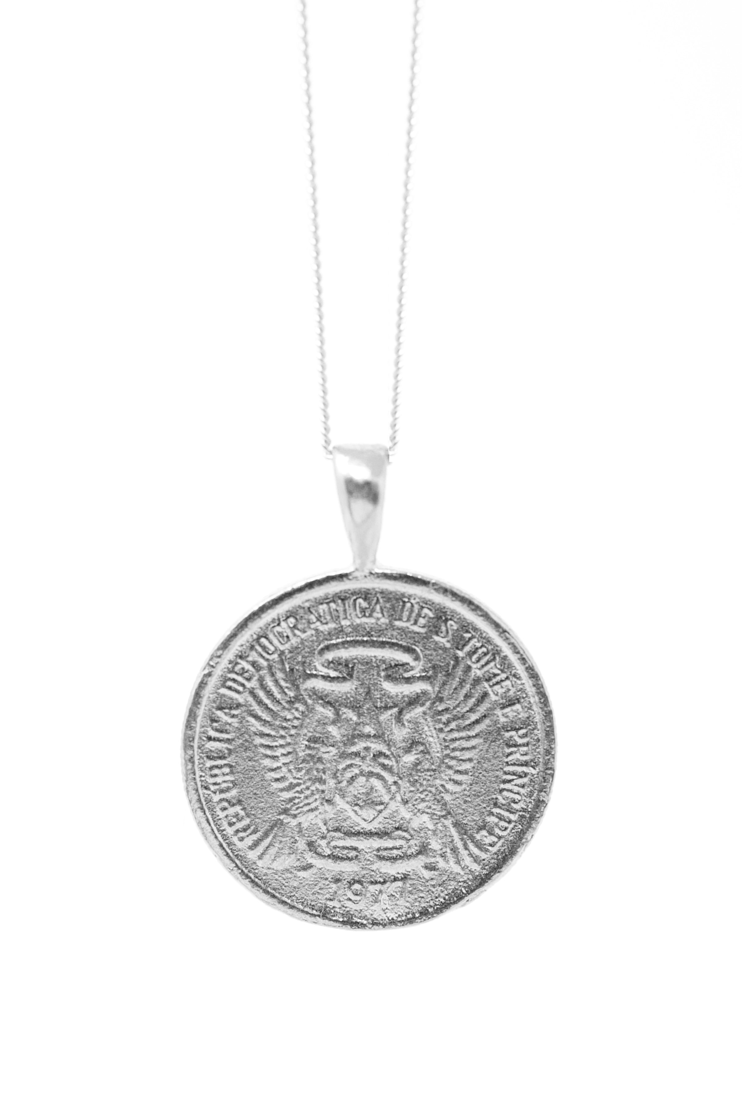 THE SAO Tome and Principe Cocoa Coin Necklace