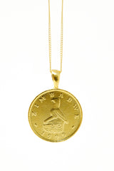 THE ZIMBABWE Bird and Baobab Coin Necklace